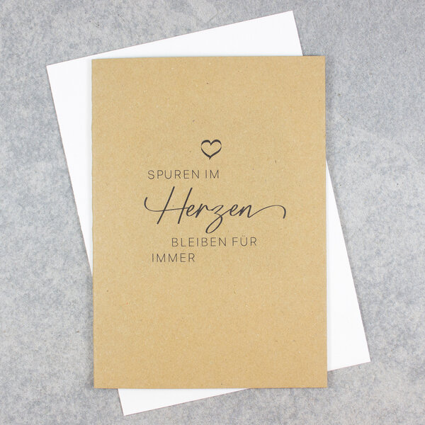 Bow & Hummingbird Trauerkarte „Spuren im Herzen“ Avocadostore