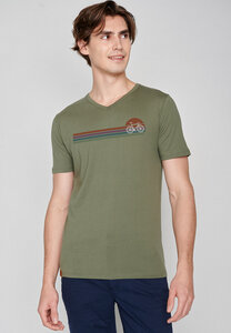 Bike Sunset Stripes Peak - T-Shirt für Herren - GREENBOMB
