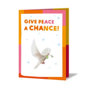 Spenden-Geschenk "Friedenstaube" (Weihnachtskarte mit Magnet) - OxfamUnverpackt