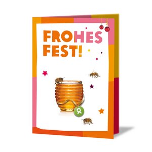 Spenden-Geschenk "Honigbienen" (Weihnachtskarte mit Magnet) - OxfamUnverpackt