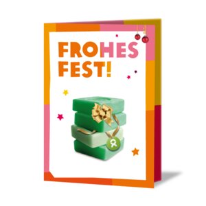 Spenden-Geschenk "Seife" (Weihnachtskarte mit Magnet) - OxfamUnverpackt