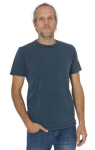 Shirt aus Biobaumwolle für Herren "Basic" Stone Washed Green/White/Red/Blue - Life-Tree