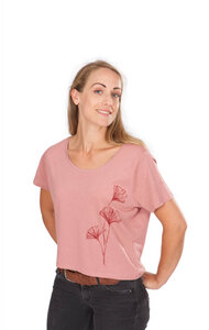 Ecovero Shirt für Damen "Ginkgo" in Mulberry/Dusty Pink - Life-Tree