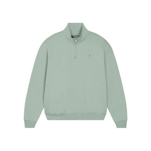 Unisex Quater-Zip Pullover/Sweater aus Bio Baumwolle GOATY - aloe - dressgoat