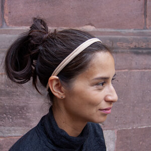 BIO Haarband aus elastischem organic Single Jersey - Liebe Deinen Planeten
