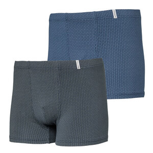 Herren Pants, ohne Eingriff, 2er Pack, Print, Single Jersey - Haasis Bodywear