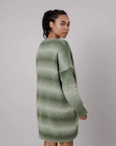 Knitted Alpaca Dress Moss - Brava Fabrics