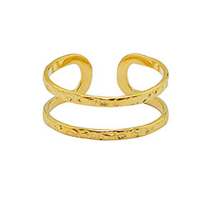 Größenverstellbarer BOHO DOUBLE Ring ca. Ø 17 - 19mm von Elektropulli - ELEKTROPULLI