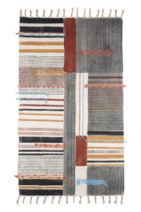 Teppich mit Muster, Good Weave-zertifiziert, 150 x 90 cm mit Fransen (BS193, BS194, BS195) - TRANQUILLO