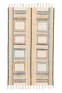 Teppich mit Muster, Good Weave-zertifiziert, 150 x 90 cm mit Fransen (BS193, BS194, BS195) - TRANQUILLO