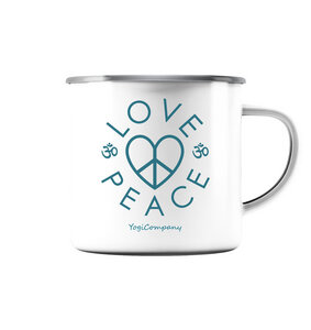 Love & Peace - Emaille Tasse - YogiCompany