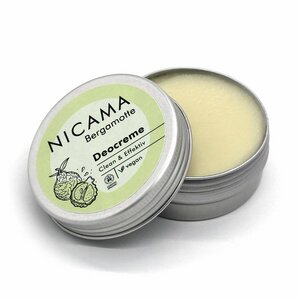 NICAMA - Deocreme Bergamotte (Bio-Naturkosmetik, vegan, plastikfrei, mit Natron) - NICAMA