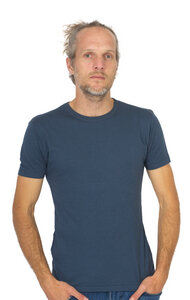 Bambus Shirt Fairwear für Herren "Basic" Denim Blue/Moss Green/Eggplant - Life-Tree