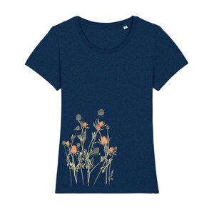 Damenshirt mit Distel-Motiv aus Bio-Baumwolle, Natur-Motiv - Spangeltangel