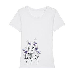 Damenshirt mit Distel-Motiv aus Bio-Baumwolle, Natur-Motiv - Spangeltangel
