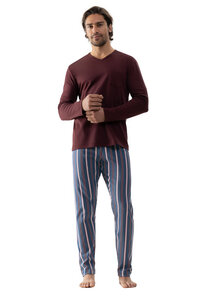 Herren Schlafanzug Pyjama lang "Col Striped" Made-in-Green - Mey