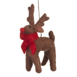 Rudolph das Rentier Weihnachtsanhänger aus Filz - felt so good