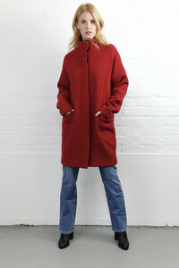 Damen Mantel aus Schurwolle, "O-shape coat" - Wunderwerk