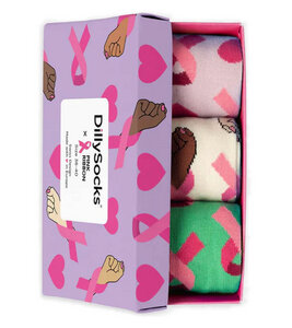DillySocks Pink Ribbon Charity Socken-Box - DillySocks