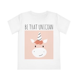 Be that Unicorn Kinder-T-Shirt, Bio-Baumwolle für Einhorn-Liebhaber - PepMelon