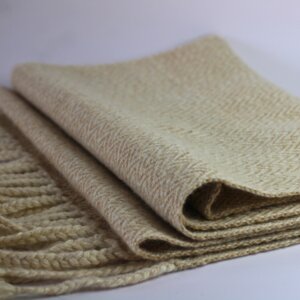Handgewebter Schal aus reiner Alpakawolle, natürliche Wolle, ungefärbt, handgesponnen - verdonna