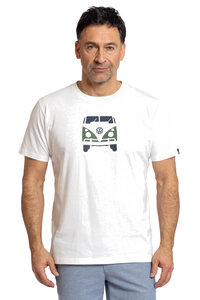 Herren T-Shirt Methusalem mit VW Bulli Print ein Dauerbrenner mit Print auf Brust und Rücken - Elkline