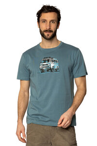 Herren T-Shirt Gassenhauer mit kultigen VW Bulli Print auf der Brust - Elkline