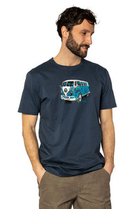Herren T-Shirt Gassenhauer mit kultigen VW Bulli Print auf der Brust - Elkline