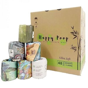 Toilettenpapier aus 100% Bambus - 48 Rollen - BPlanet