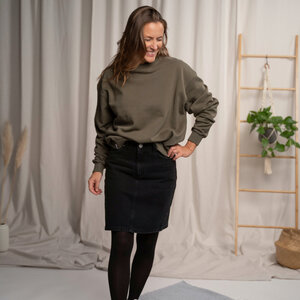 Viliz - Unisex Oversized Sweater aus Biobaumwolle, Olive - Vresh Clothing