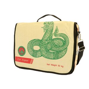Einzelne Fahrradtasche/Laptop-Tasche aus recycelten Zementsäcken - Vannak - MoreThanHip