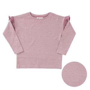 Langarmshirt, rosa melange/gepunktet, aus 100% Baumwolle (Bio) - People Wear Organic