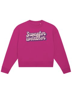 Kurzes Frauen Sweatshirt Sweater weather  - watapparel