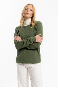 Waffel Sweatshirt aus Bio-Baumwolle - Rotholz