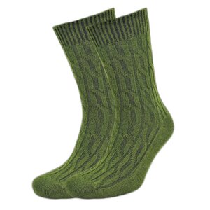 BLS Organic - 2er Pack Jaquard Design GOTS zertifizierte Bio-wolle Damen Socken - BLS Organic