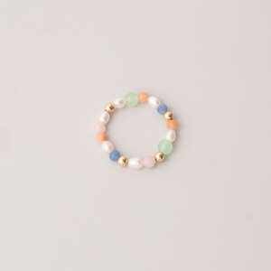 Ring 'summer pearl' mit Süsswasserperlen und Halbedelsteinen - fejn jewelry