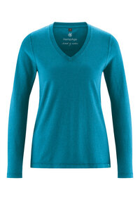 Damen sportliches Langarm-Shirt Hanf/Bio-Baumwolle - HempAge