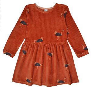 gemütliches Herbstkleid mit Straußen von baba Kidswear - Baba Kidswear