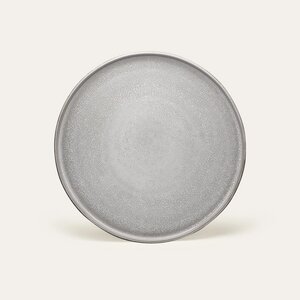 Handgemachter Steingut Teller Ddoria groß - Granit Grau (ø 28,5 x 2,0 cm) - EDDA stoneware