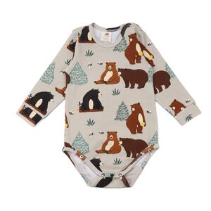 Baby Bears - Baumwolle (Bio) - beige - Langarm Body - Walkiddy