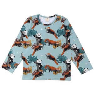 Panda Friends - Baumwolle (Bio) - blue - Langarm Shirt - Walkiddy