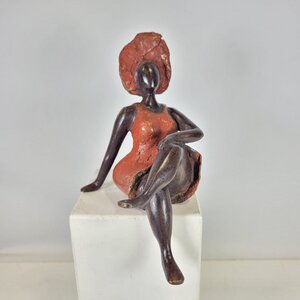 Bronze-Skulptur "Bobaraba Tanja" by Alain Soré | 20cm 800g | verschiedene Farben - Moogoo Creative Africa