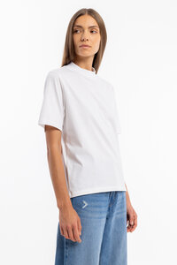 T-Shirt mit breitem Kragen aus Bio Baumwolle - Rotholz