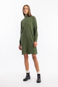 Half Zip Sweat Kleid aus Bio Baumwolle - Rotholz