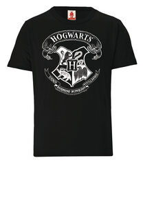 LOGOSHIRT - Harry Potter - Hogwarts Logo (Weiß) - Bio T-Shirt - Kinder - LOGOSH!RT