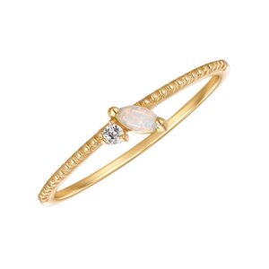 Goldener Ring mit Opal und Saphir Mariana - Eppi