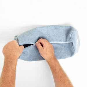 Kissenbezug für Nackenrollen | 100% Feinloden - nahtur-design