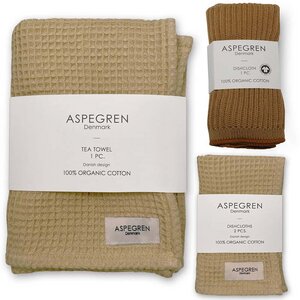 Aspegren - Küchenset II - Geschirr-, Abwasch- & Spültücher aus Bio Baumwolle - Aspegren