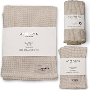 Aspegren - Küchenset II - Geschirr-, Abwasch- & Spültücher aus Bio Baumwolle - Aspegren