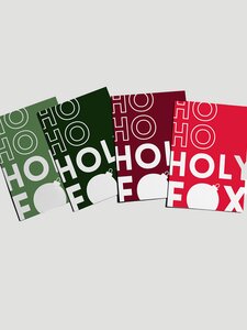 Weihnachts-Postkarten-Set Holy Fox in verschiedenen Farbvarianten - VEROIKON